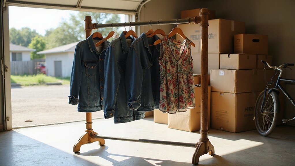 DIY Clothing Rack For Your Garage Sale