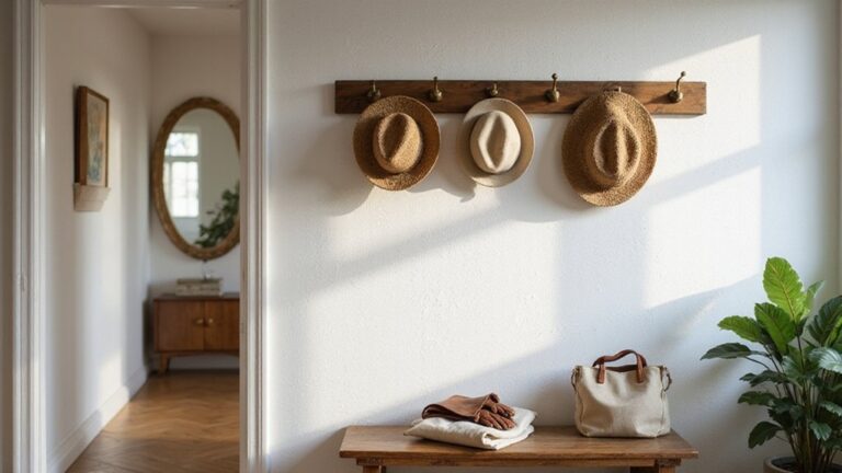 creative entryway hat storage