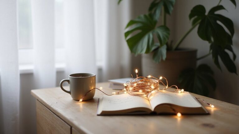 decorative string light installation