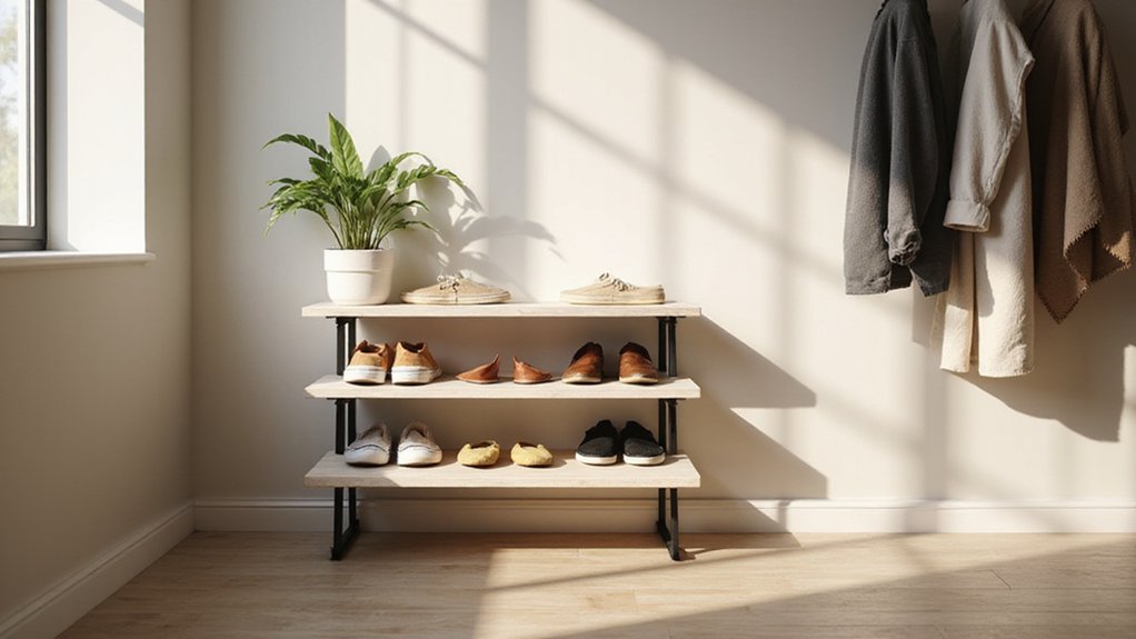 easy diy shoe storage