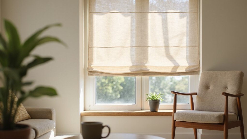 folded fabric window coverings