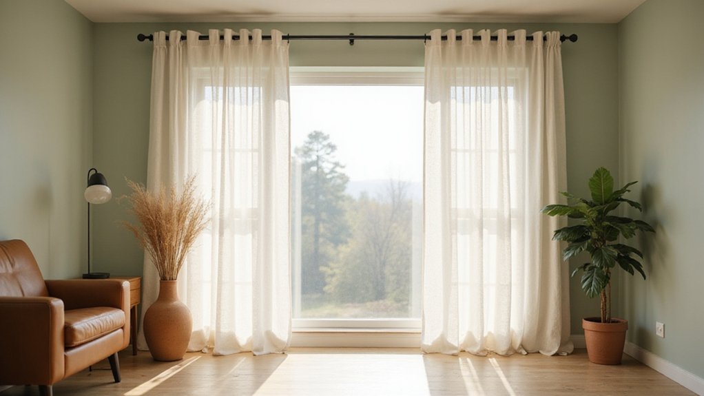 install curtains on bay window