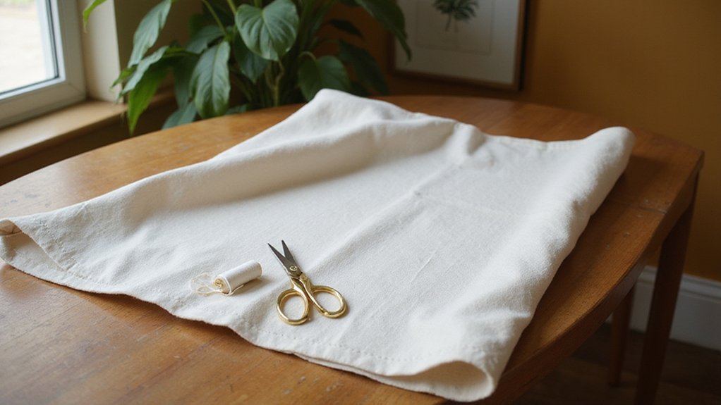 sewing a decorative window cover