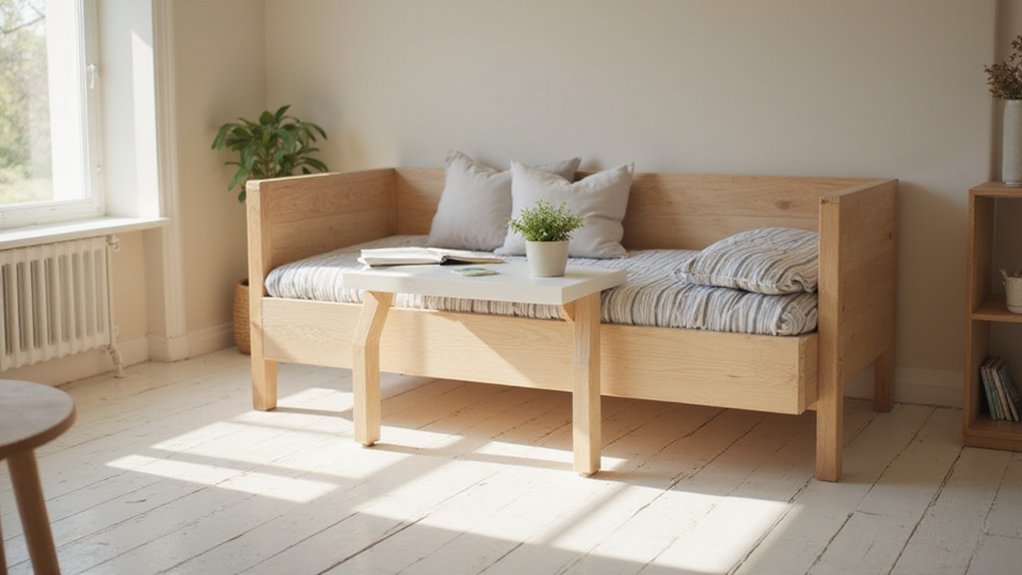 bunk beds with desks