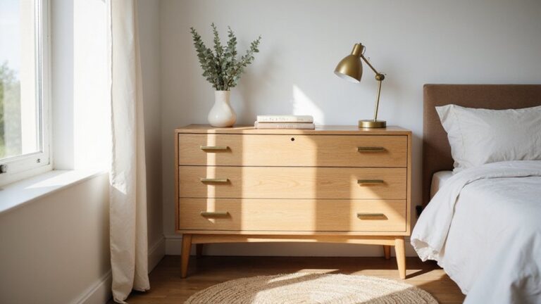 compact three drawer dresser