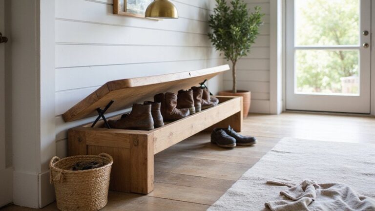 hidden shoe storage benches