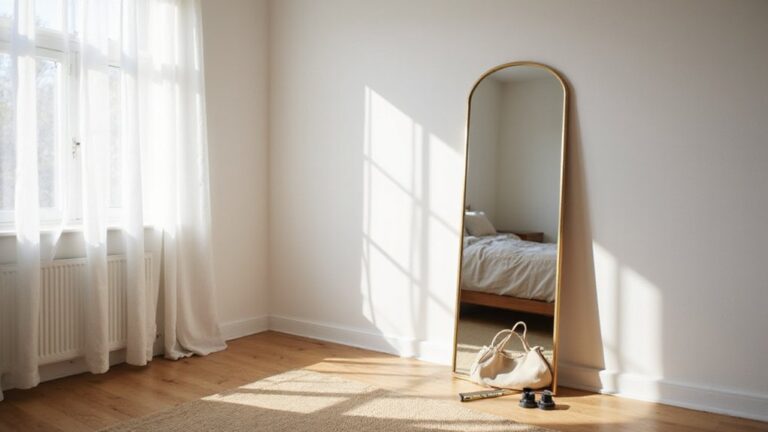 securely mount full length mirror