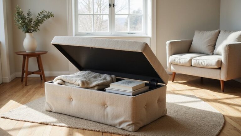 stylish hidden storage ottomans