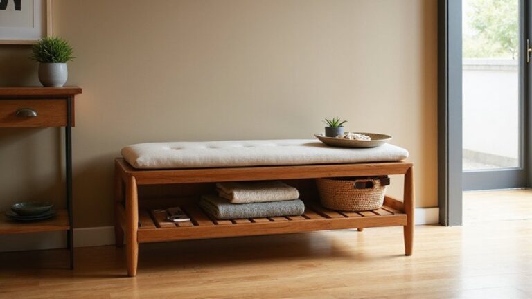 top storage entry benches