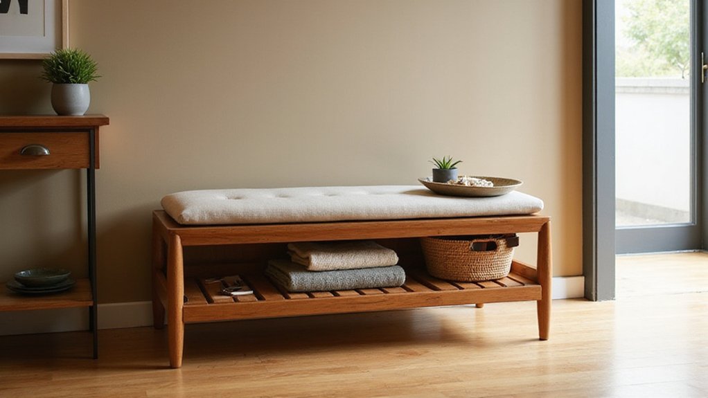 top storage entry benches