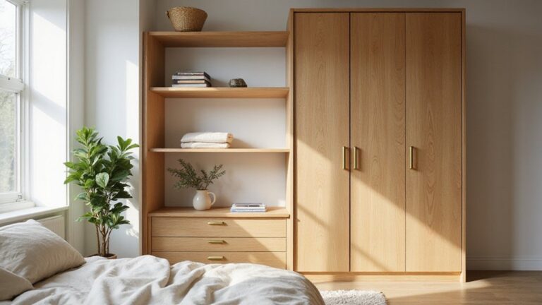 top wooden closet shelves